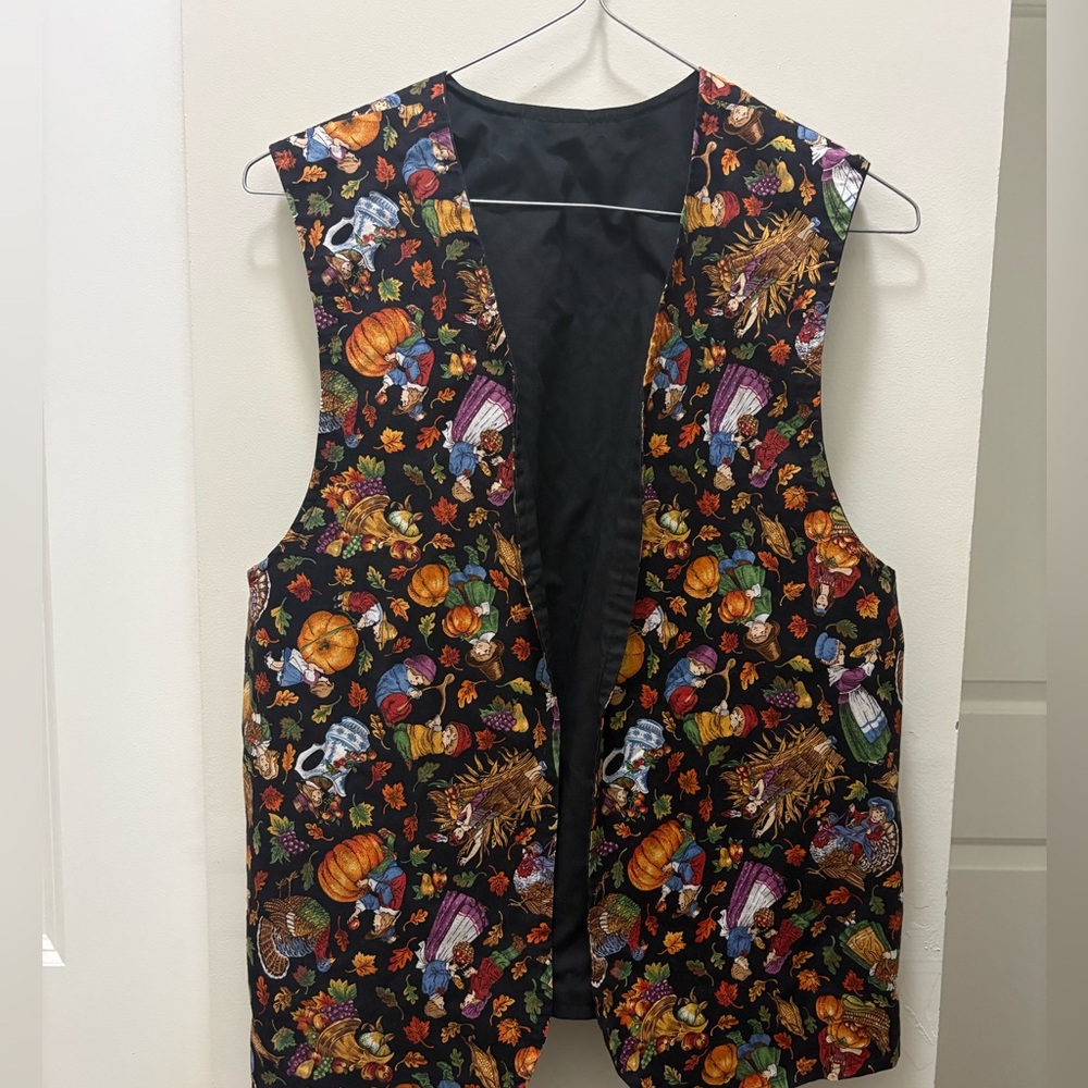 Whimsical Reversible Thanksgiving Vest